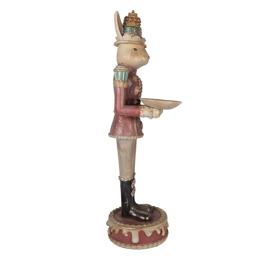 Dekorationsstatue Hase 43x40x119 cm Beige Kunststoff von Clayre & Eef.