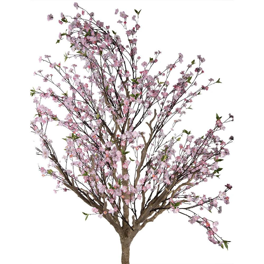 Artificial Cherry Blossom 190x190x300 cm Pink Plastic by Clayre & Eef.
