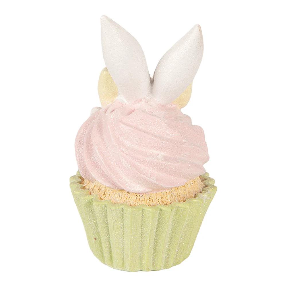 Decoration Image Cake Ø 7x13 cm Pink Plastic by Clayre & Eef.