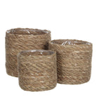 Plant basket set Atlantic Light brown by Mica Decorations