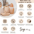 Rattan Side Table with Stable Metal Frame – Handcrafted Coffee Table BAYU by Soeji
