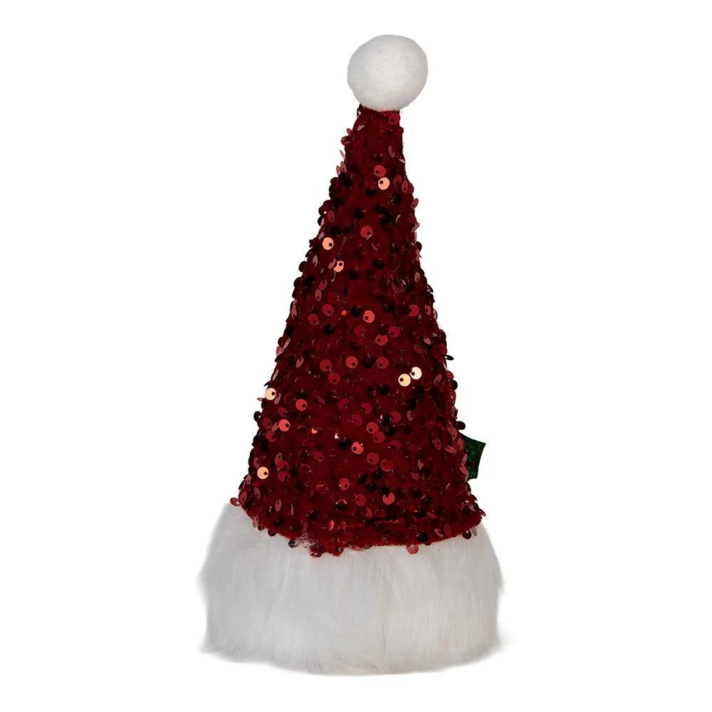 Weihnachtsdekoration mit LED-Beleuchtung Kabouter 10x10x25 cm rot, synthetisch, von Clayre & Eef.