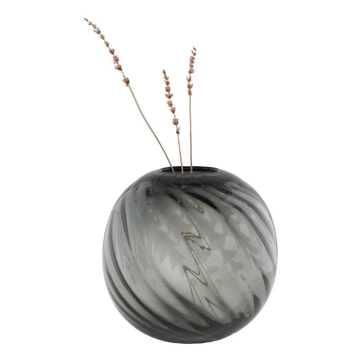 Vase - Grey, Mouthblown Glass, Ø20x19cm by EMIRELLE