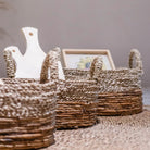 Storage Basket | Decorative Basket | Plant basket KUTUS (natural) made from Seagrass and Banana Fibre (3 sizes) by Soeji
