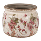 Blumentopf Ø 20x15 cm beige-rosa Keramik Blume Blumentopf für innen von Clayre & Eef.