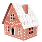 Decoration House with LED 23x18x23 cm/ 3x AAA Brown Metal by Clayre & Eef.