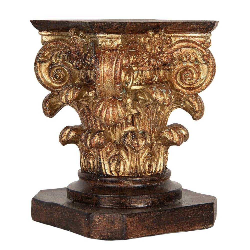 Plant table 12x12x16 cm brown plastic by Clayre & Eef.