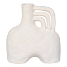Vase - Vase, ceramic, beige, 18,5x8x19,5 cm by EMIRELLE