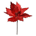 Artificial plant Christmas star Ø 23x27 cm Red Plastic Christmas decoration by Clayre & Eef.