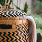 Laundry Basket with Lid NABIRE made from Bamboo by Soeji