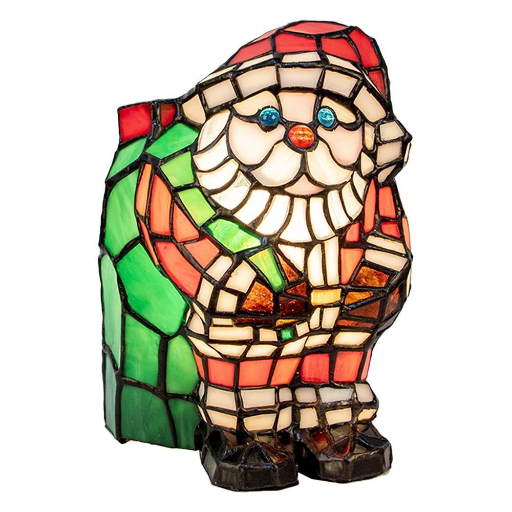 Table lamp Santa Claus 17x11x22 cm E14/max 1x15W Multi-colored Glass by Clayre & Eef.