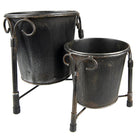 Planthouder (set van 2) Ø 17x23 / Ø 12x17 cm by Clayre & Eef.