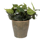 Flowerpot Ø 18x17 cm Green Ceramic by Clayre & Eef.