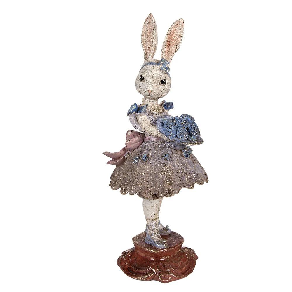 Decoration Statue Rabbit 15x14x35 cm Beige Plastic by Clayre & Eef.