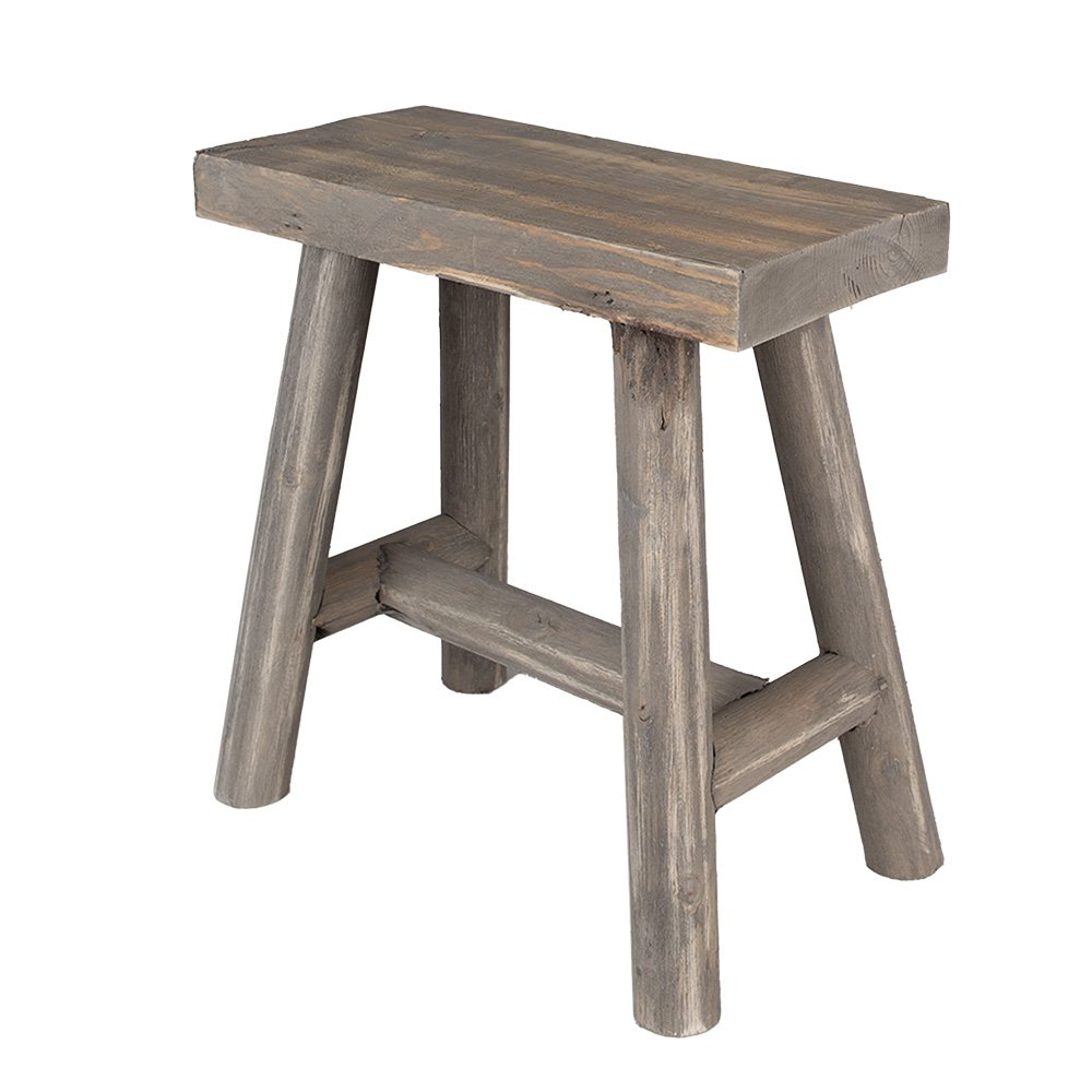 Plantentafel 38x18x38 cm Bruin Hout Kruk by Clayre & Eef.