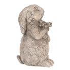 Decoration image rabbit 15 cm gray stone by Clayre & Eef.