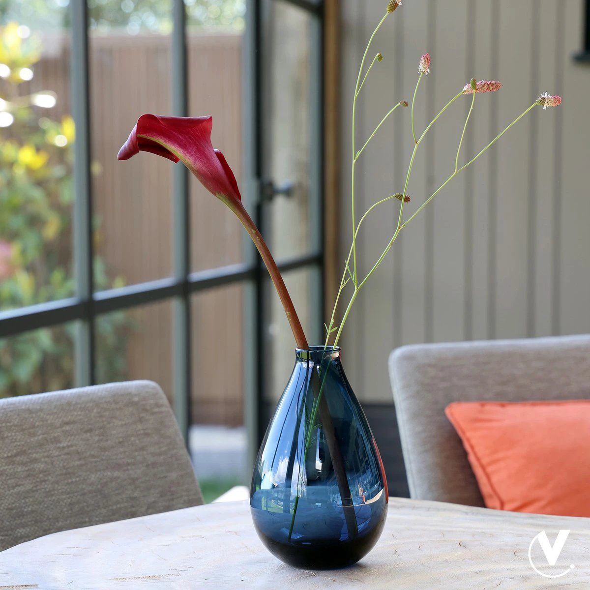 Vase - Rupel Blue (set of 6 pieces) by Vase The World