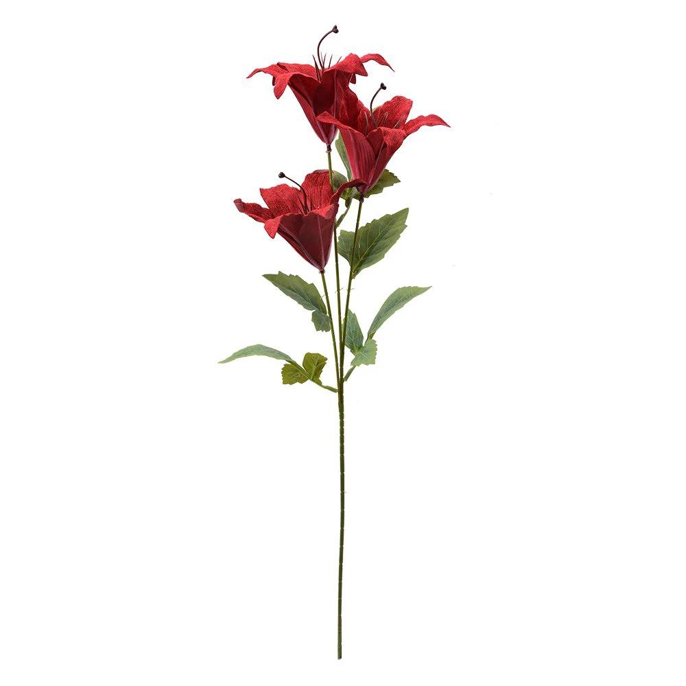 Artificial flower 72 cm red plastic by Clayre & Eef.