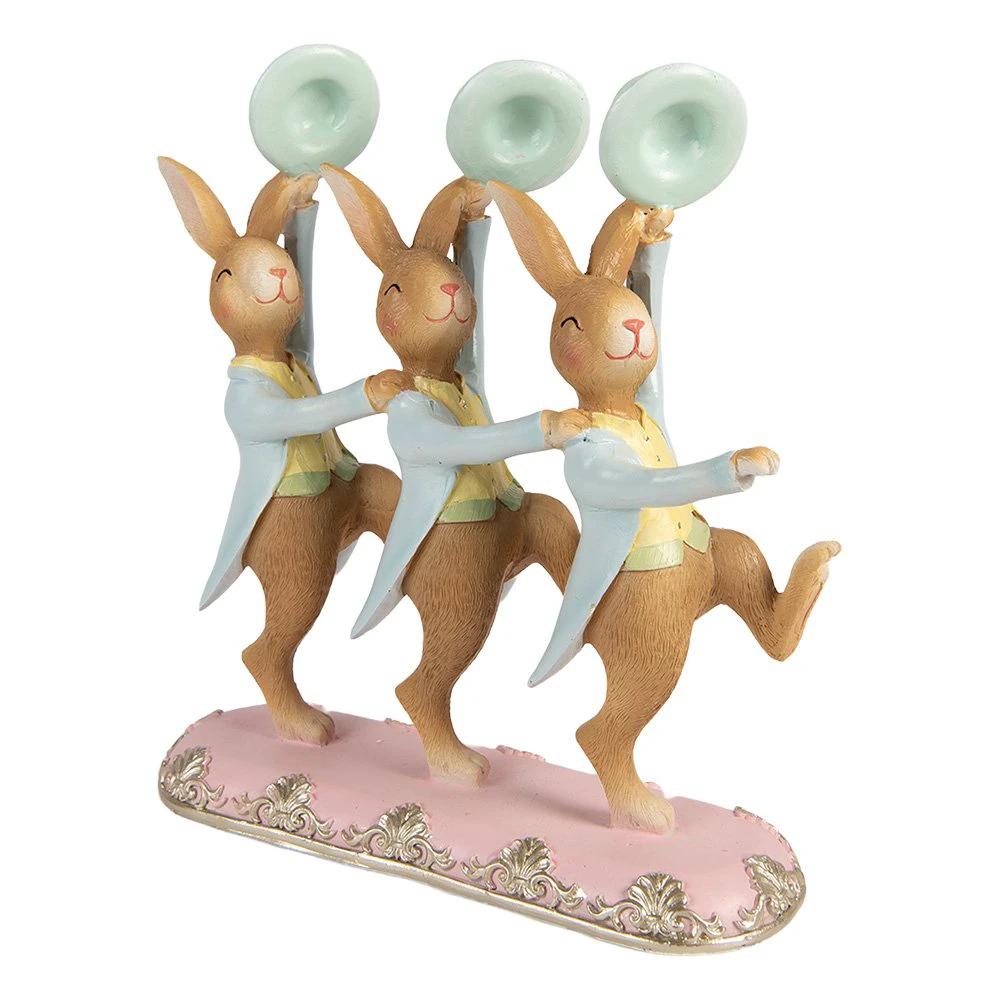Decoration Statue Rabbit 23x8x25 cm Brown Plastic by Clayre & Eef.