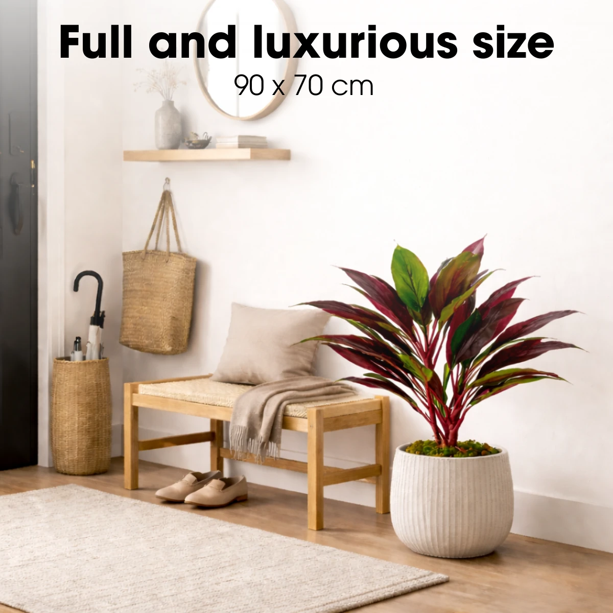 Artificial plant Cordyline Red by Mica Decorations