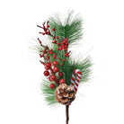 Decoration Branch 39 cm Red Green Plastic Candy Cane Christmas Christmas decoration by Clayre & Eef.