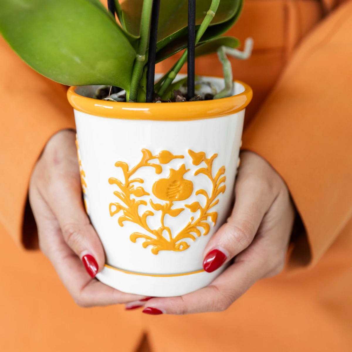 Kolibri Home I Malaga pot - Orange - Ø9cm by Kolibri Company
