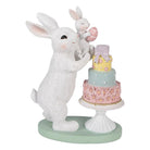 Decoration Statue Rabbit 21x10x27 cm White Plastic by Clayre & Eef.