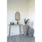 Trapani Mirror - Black, Steel/Artificial Leather, 35x60 cm by EMIRELLE
