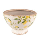 Flowerpot Ø 21x14 cm Yellow Ceramic Lemon Flowerpot Indoor by Clayre & Eef.
