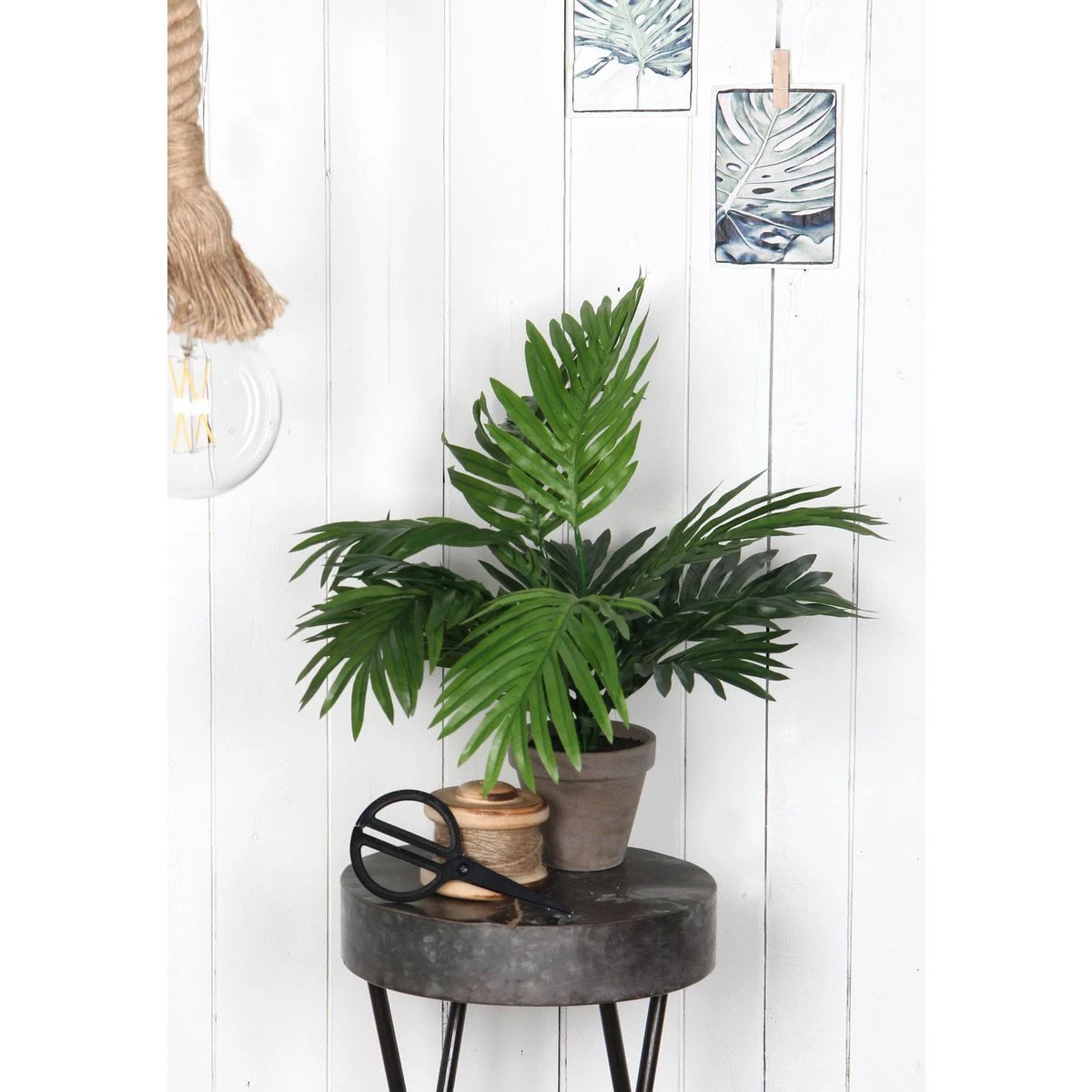 Artificial plant Areca palm Green by Mica Decorations