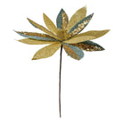 Artificial plant Christmas star Ø 40x47 cm Green Yellow Plastic Christmas decoration by Clayre & Eef.