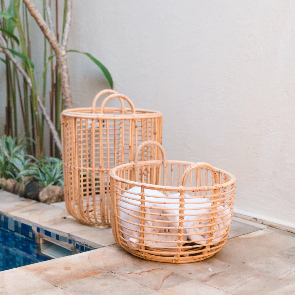 Laundry Basket | Plant Basket | Storage Basket JEMUH Made of Rattan (2 sizes) by Soeji