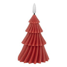 LED Kaars Ø 8x13 cm Rood Wax by Clayre & Eef.