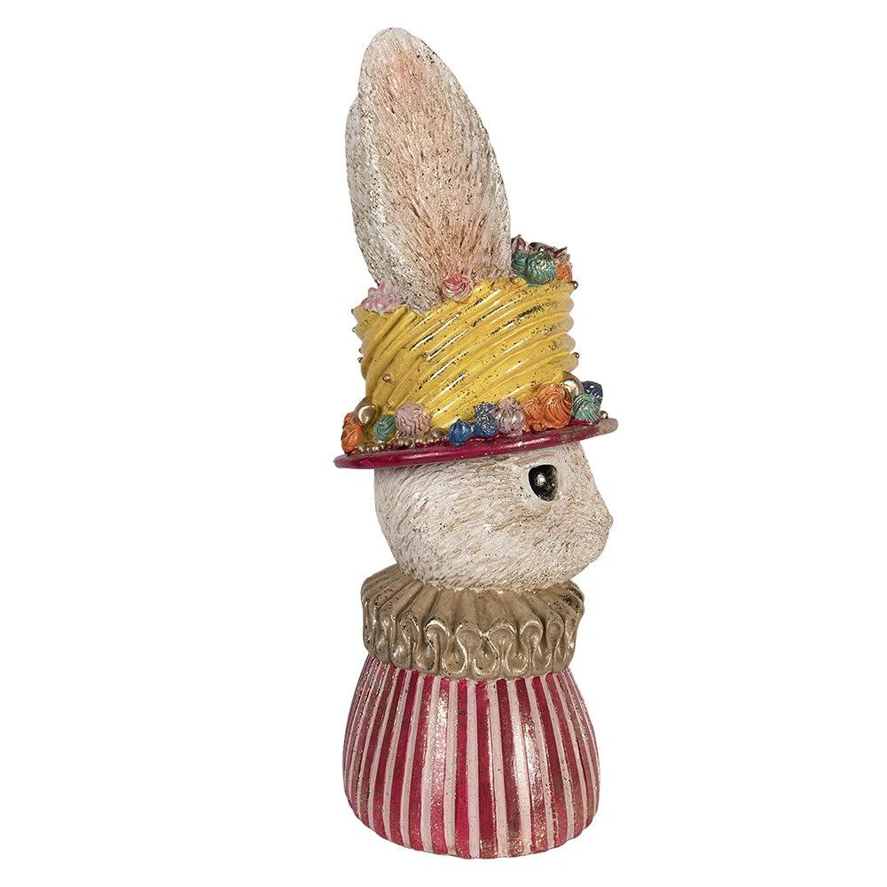 Decoration Statue Rabbit 26x19x50 cm Beige Plastic by Clayre & Eef.