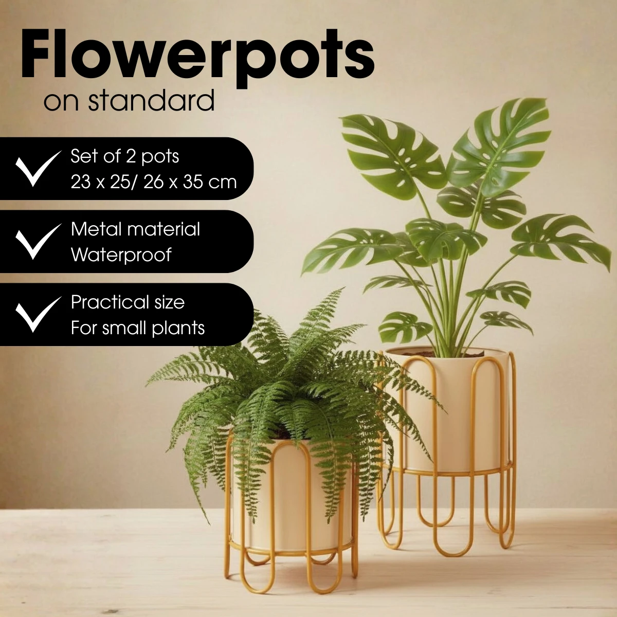 Flowerpot inside Dione Bruin by Mica Decorations