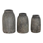Velas Decoration Vases - Antique Light Grey, Terracotta - Set of 3 by EMIRELLE