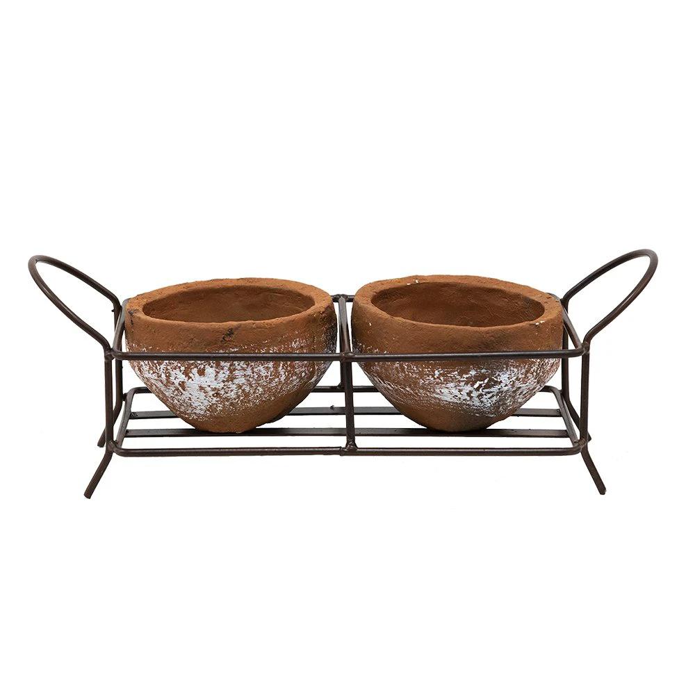Flower pot holder 30x12x10 cm by Clayre & Eef.