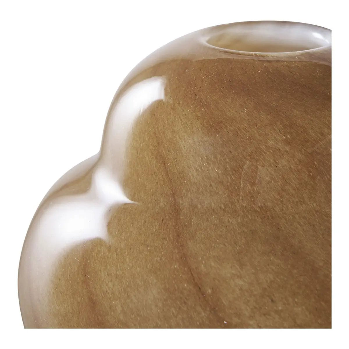 Vase - Brown, Glass, Ø16.5x17 cm by EMIRELLE