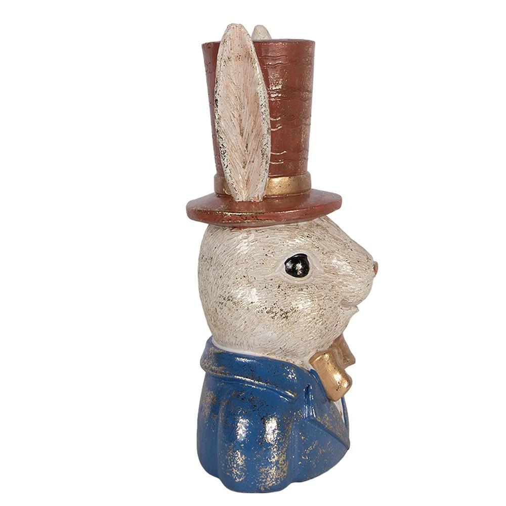 Decoration Statue Rabbit 17x13x29 cm Beige Plastic by Clayre & Eef.