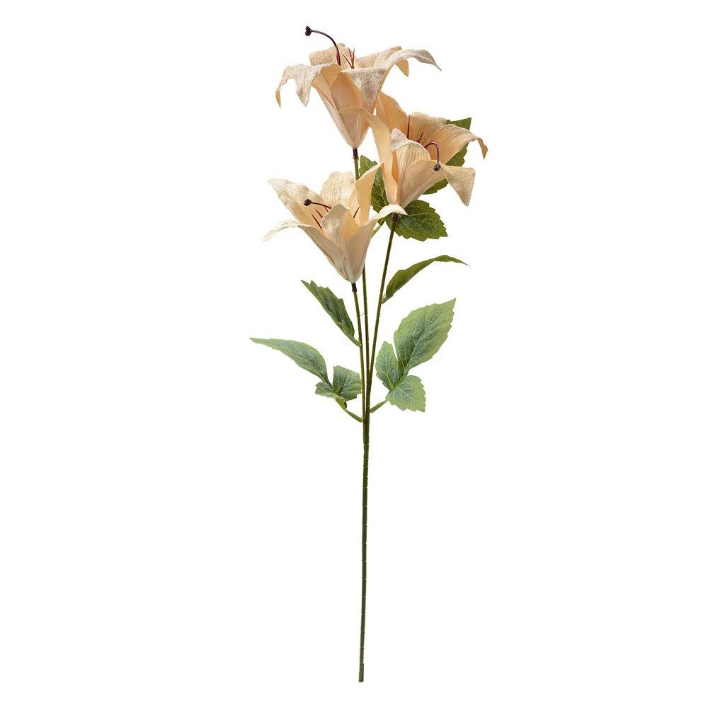 Artificial flower 72 cm beige plastic by Clayre & Eef.