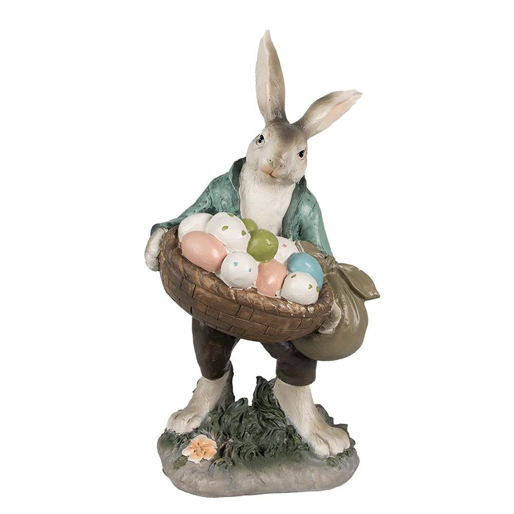 Decoration rabbit 18x16x32 cm by Clayre & Eef.