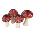 Candlestick Mushroom 17 cm Red White Polyresin Home Decoration by Clayre & Eef.