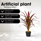 Artificial Plant Banana Tree Red by Mica Decorations