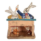Decoration Statue Rabbit 11x7x11 cm White Plastic by Clayre & Eef.