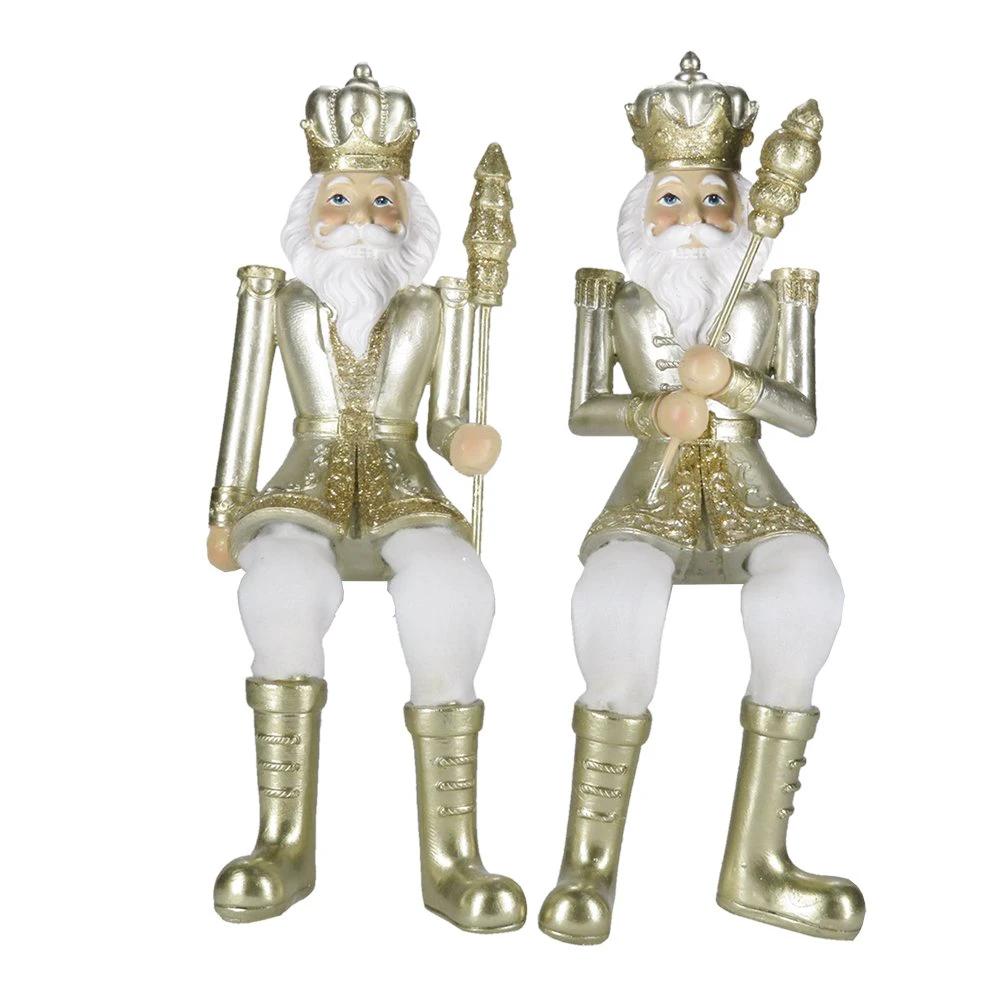 Dekorativer Nussknacker (Set aus 2) 6x6x12/21 cm von Clayre & Eef.