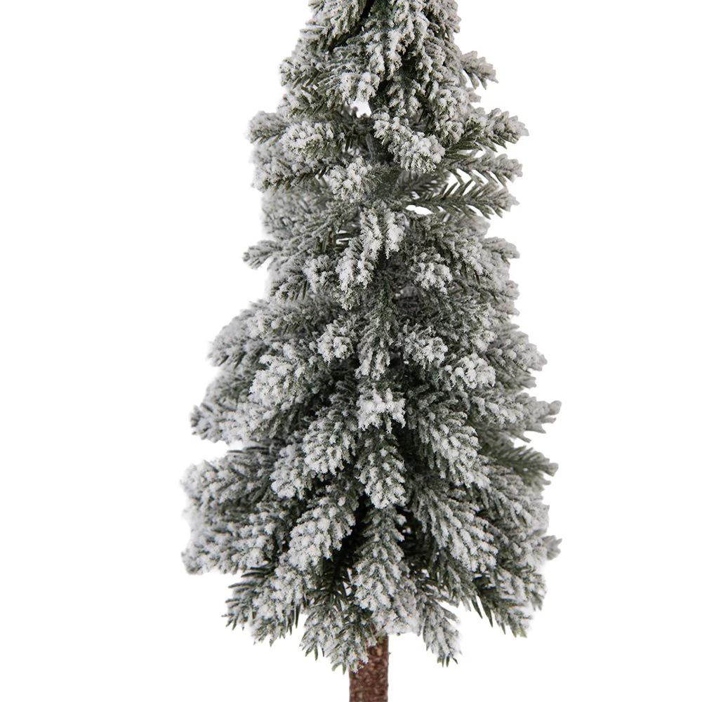Mini Artificial Christmas Tree Ø 10x48 cm Green Wood by Clayre & Eef.