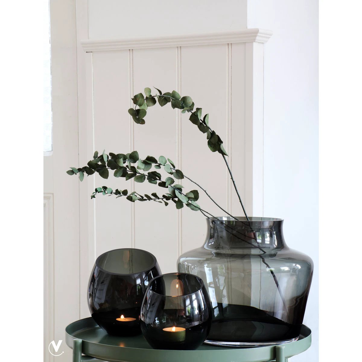 Tea -light holder - Moho Gray (set of 2 pieces) by Vase The World