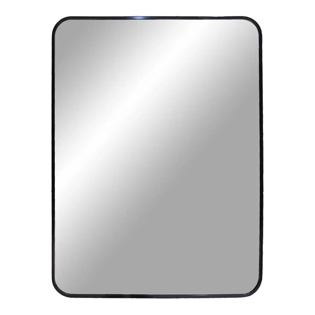 Madrid Mirror - Black, Aluminium/Glass, 50x70 cm by EMIRELLE