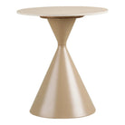 Annecy Side table, ceramic table top/steel, travertine/sand, ø50x56 cm by EMIRELLE