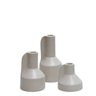 Kaarshouder – Alota ivory Ø9 x H17/13/9 cm — set van 3 by Vase The World